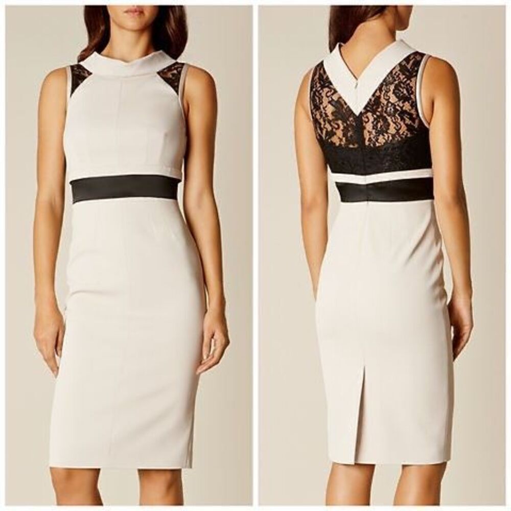 Karen Millen Colorblock Sleeveless Lace Dress NWOT